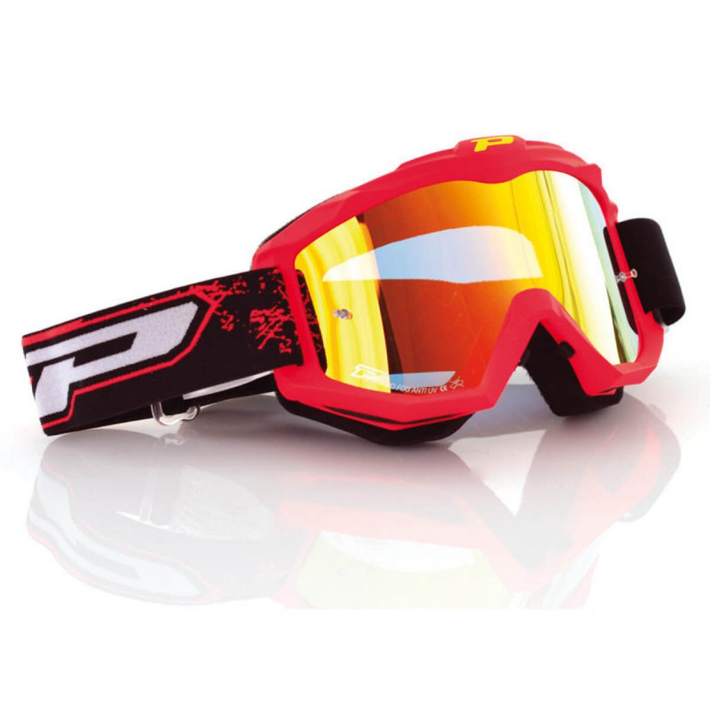 Lunette cross proGrip 3201 Dual rouge anti UV/rayure Homologue CE