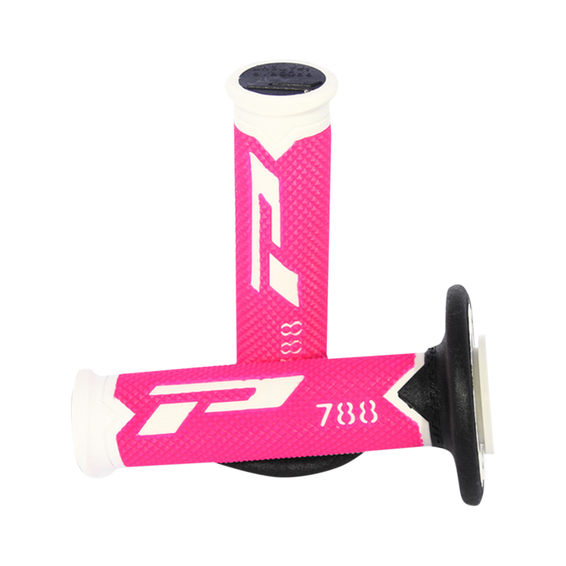 Revêtement poignée Cross Blanc / Rose fluo / noir 22/25