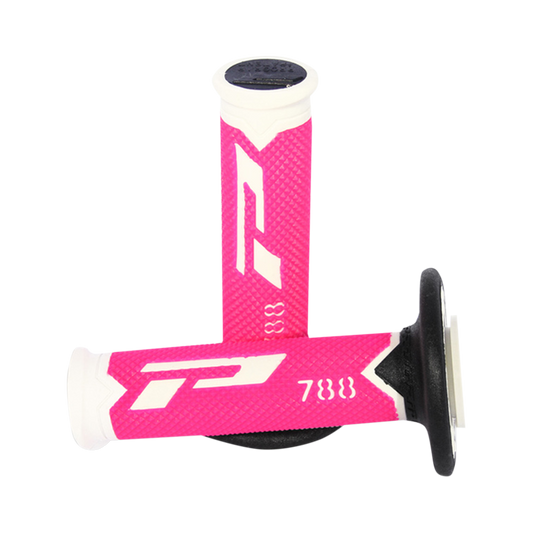Revêtement poignée Cross Blanc / Rose fluo / noir 22/25